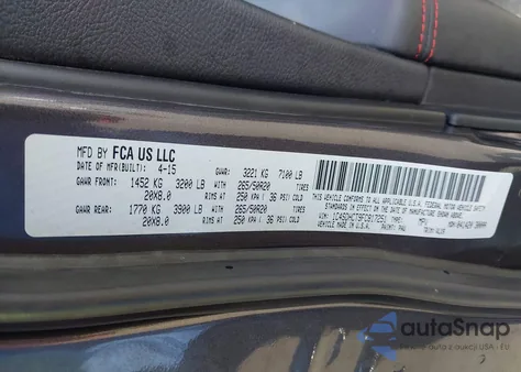 2015 Dodge Durango R/T из США, поврежденный, VIN 1C4SDHCT9FC817251